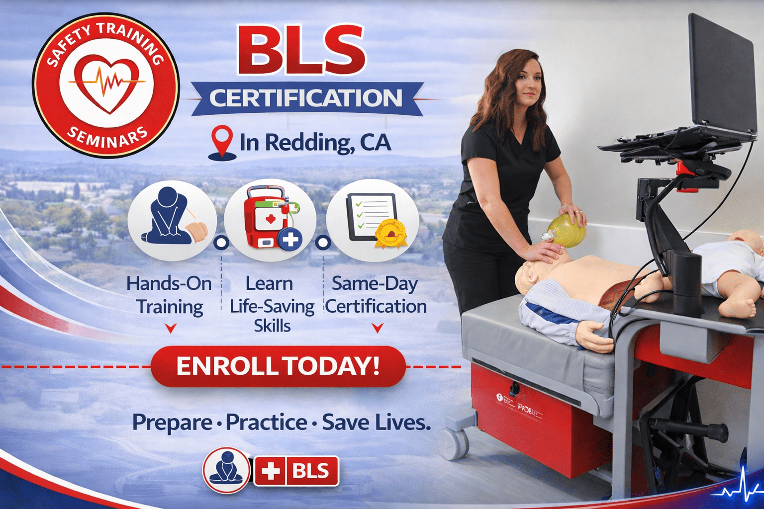 BLS certification training in Redding, CA