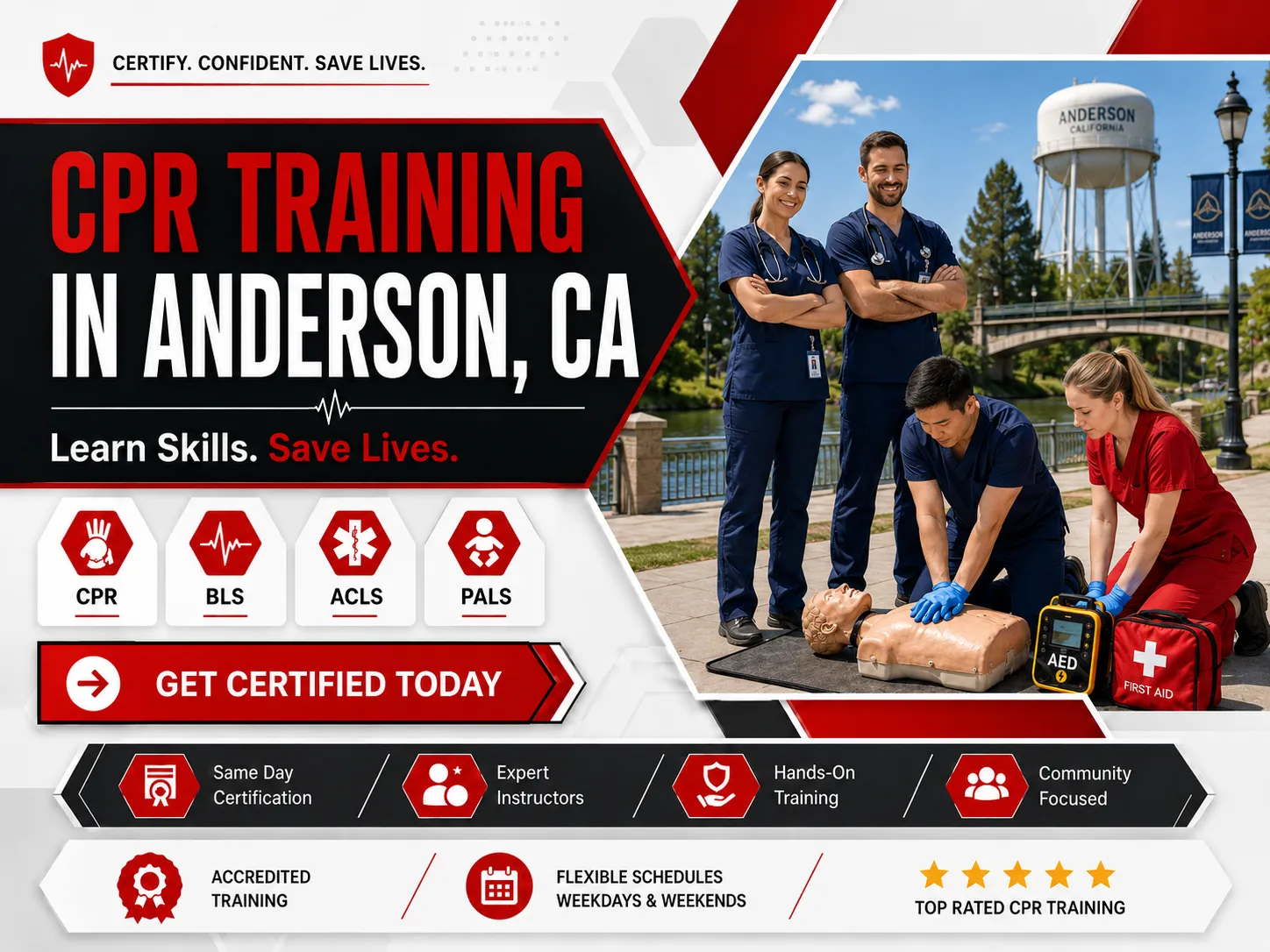 Healthcare provider BLS class in Anderson, CA – AHA certified