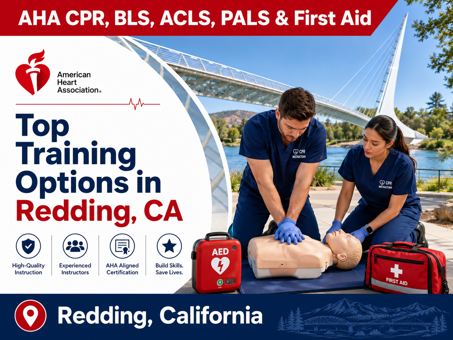 Top 5 Places To Find American Heart Association BLS, ACLS, PALS, CPR, and First-aid Certification Courses in Redding, CA